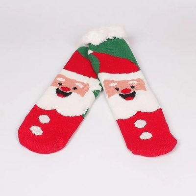 Мъжки зимни чорапи в зелено с Дядо Коледа