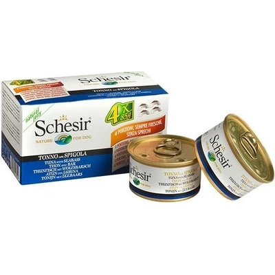 Schesir Dog Multipack Tuňák s okounem 4 x 85 g