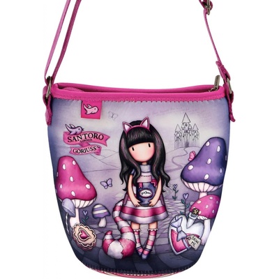 Santoro London taška přes rameno neoprenová Cheshire Cat 19 5x19x11 cm