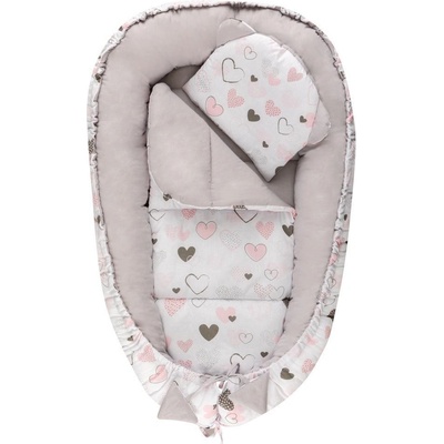 Bomimi HAGI Hnízdečko s polštářkem softSRDÍČKA šedá – Zboží Dáma