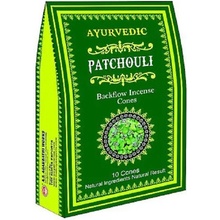 Ayurvedic Patchouli indické vonné františky tekoucí dým 10 ks