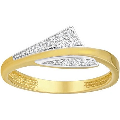 SILVEGO Zlatý prsten Freccia ze žlutého zlata s Brilliance Zirconia FNNNF49RGYW