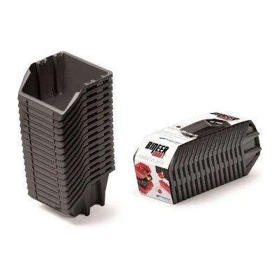Prosperplast Set úložných boxů 16ks Bineer Short Set 234x77x92 černý