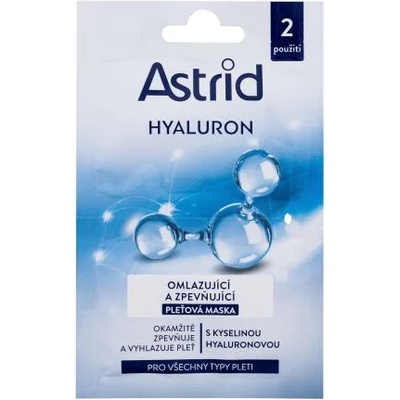 Astrid Hyaluron Rejuvenating And Firming Facial Mask подмладяваща и стягаща маска за лице 2x8 ml за жени