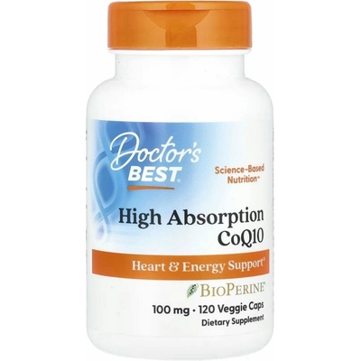 Doctor's Best Vysoko vstrebateľný CoQ10 s bioperínom 100 mg 120 veg. kapsúl
