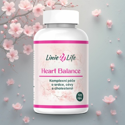 Linie4Life - HEART BALANCE - srdce, cievy, cholesterol, tlak bez plnidiel 120 kapsúl/30 dní