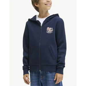 JACK & JONES Jjelogo Sweat Ziphood 2Col Noos JNR Navy - magazinko
