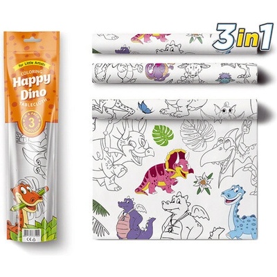 Malovací ubrusy Šťastní Dinosauři 3ks