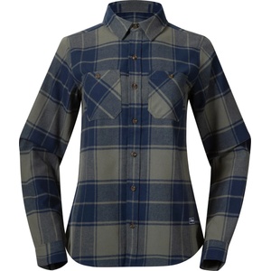 Bergans Дамска риза с копчета Bergans Women's Nordmarka Flannel Shirt - Green Mud/Navy Blue Check (133-1565-0313)