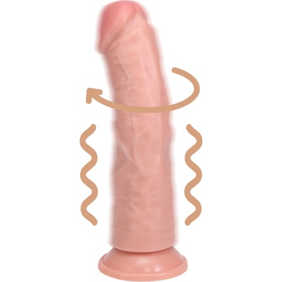 Shots Realrock Vibrating and Rotating Regular Curved Cock 20,5 cm flesh