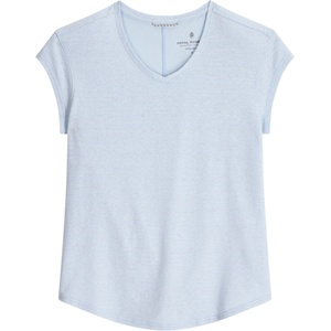 Royal Robbins Дамска тениска Royal Robbins Women's Vacationer V-Neck S/S T-shirt - Skyway Str - размер XS (916-4587-0611)