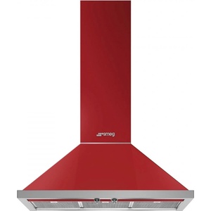 Smeg Абсорбатор SMEG Portofino KPF9RD, 275W, А+, 781 м3/ч, 3 скорости, 3 филтъра, Антивъзвръщателен клапан, Инокс, LED, Червен (KPF9RD)