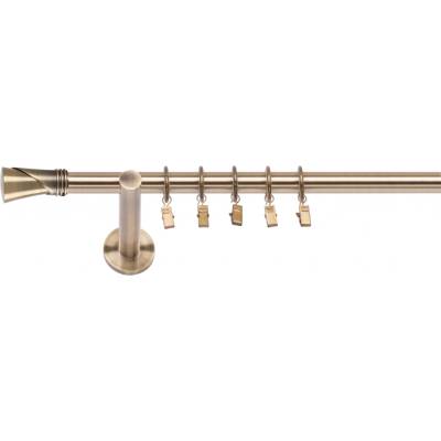 Dekodum Jednořadá moderní garnýž Duncan 19 mm starožitné zlato 120 cm