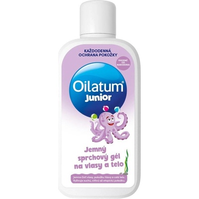 Oilatum JUNIOR jemný sprchový gel na vlasy a tělo vhodný od narození 400 ml
