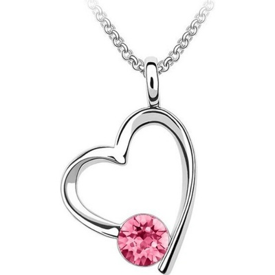 Amparo Miranda Přívěsek Srdce s krystalem H947 Pink