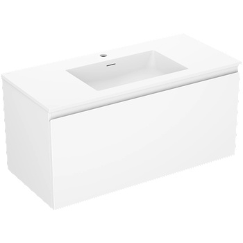 Mexen Orio шкаф за баня 100 см с мивка Otis, 1 чекмедже, бял мат - 91A10-10047-1-BF01-W18M01 (91A10-10047-1-BF01-W18M01)