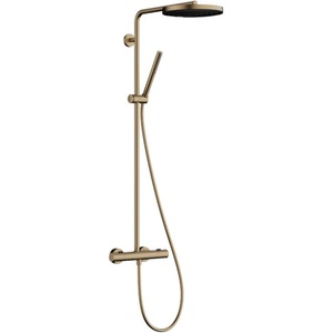 Hansgrohe Pulsify S Puro - Душ комплект с термостат, диаметър 26 cm, 1 струя, EcoSmart, четкан бронз 24223140 (24223140)