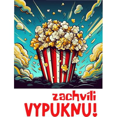 Nažehľovačka/DTF transfer Popcorn CZ Nálepka - výška: A5