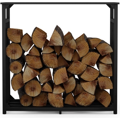 Blumfeldt Valdivian склад за дървен материал| 1, 5 товарни метра, стабилен, стомана, дъждобран, чанта за пренасяне (GDW27-Blm-Vld-Ls-Blk) (GDW27-Blm-Vld-Ls-Blk)