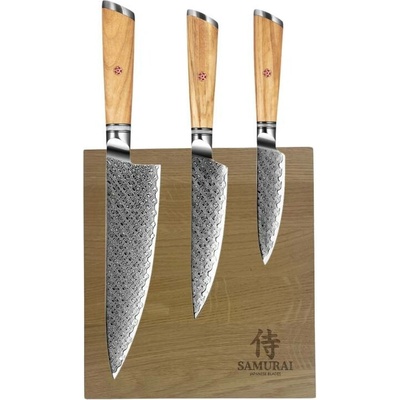 Samurai 3 dílný set Olive Natural Šéfkuchař