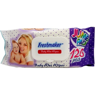 Freshmaker vlhčené ubrousky jumbo s klipem 120 ks