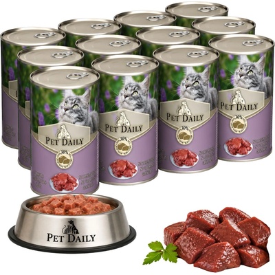 Pet Daily Cat пълноценна мокра храна за котки, черен дроб, 12x415g (42508x12)