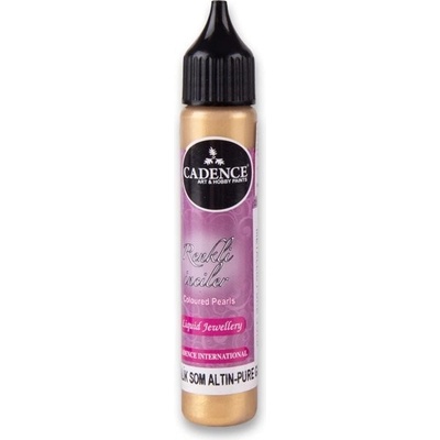 TEKUTÉ PERLY CADENCE NA TEXTIL A KOŽU 25 ml zlatá