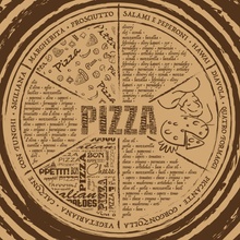 WorldOffice, s. r. o. Krabica na pizzu z vlnitej lepenky 40 x 40 x 3,5 cm RETRO h