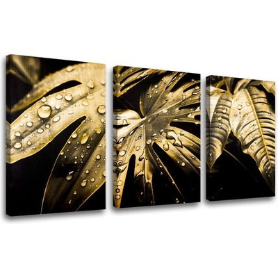 Zlatý dotyk na plátne Dance of the Gold Leaves - 120x60 cm