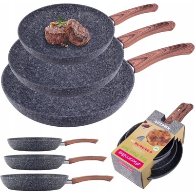 Sada 3 granitových pánví 20/24/28cm indukce KAMILLE
