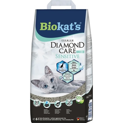 Gimborn 2x6л Diamond care Sensitive Classic Biokat's, постелка за котешка тоалетна