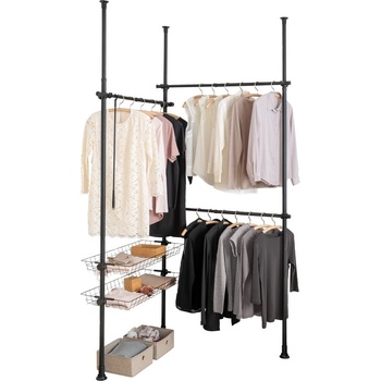 Wenko Черна метална телескопична стойка за дрехи Herkules - Wenko (50631100)