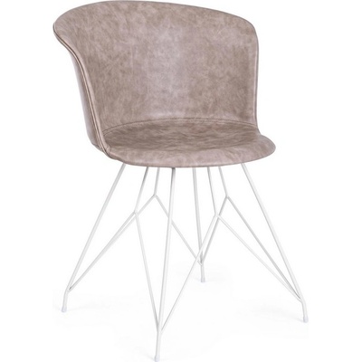 Bizzotto Loft БЕЖОВ ВИНТИДЖ pu СТОЛ С БЯЛА РАМКА (0734326)