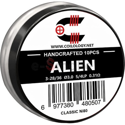 Coilology 10 ks Alien Ni80 špirálky 0,31 ohm