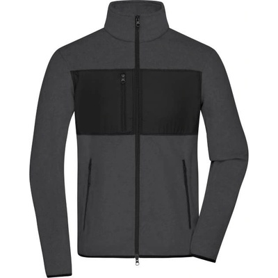 Daiber JN 1312 / Мъжко поларено яке - тъмен меланж/черно XXL (021312i8505)