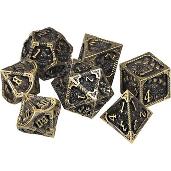 imago Sada kovových kociek Dračie oko, farba mosaz