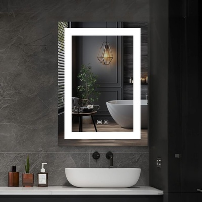 IREDA Koupelnové zrcadlo s LED osvětlením 80 x 60 cm 92029 – Zboží Dáma