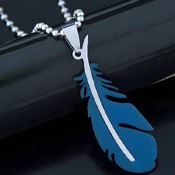 HARAHU Колие SI-34157 Feather - Син KP34157 (SI-34157)