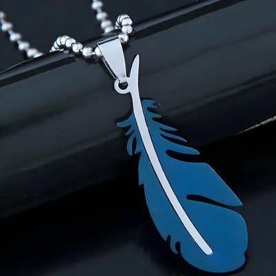 HARAHU Колие SI-34157 Feather - Син KP34157 (SI-34157)