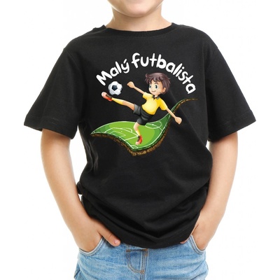 Fajntričko Kids detské tričko Malý futbalista čierna