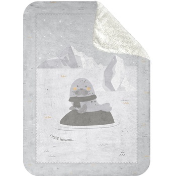 KikkaBoo Бебешко одеяло с шерпа KikkaBoo - Seally Me, 110 x 140 cm (31103020156)