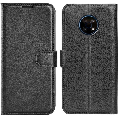 Litchi PU kožené peněženkové na mobil Nokia G50 - černé – Zboží Živě