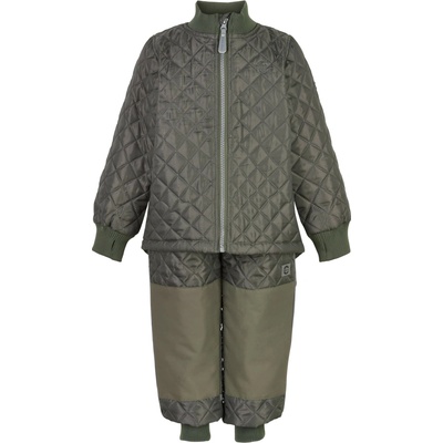 Mikk-Line detský termo set bunda a nohavice zelená dusty olive