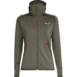 Salewa Дамско поларено яке Salewa Women's Agner Hybrid Polarlite Fullzip Hoody Fleece jacket - Faded Green Melange - размер 36 (EU) (105-2337-1413)