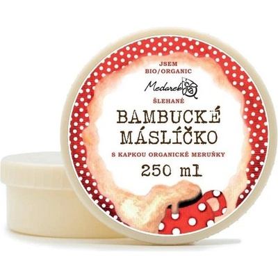 Medarek Šlehané bambucké máslíčko s kapkou meruňky BIO 250 ml