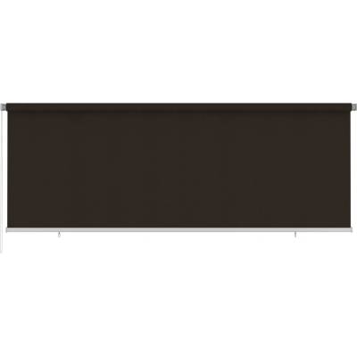 vidaXL Външна роло щора, 400x140 см, кафява, HDPE (312977)