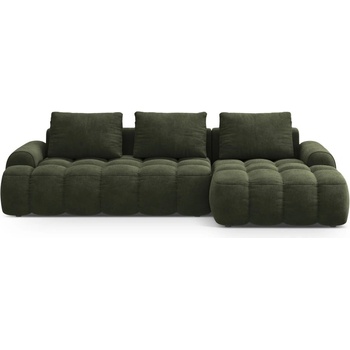 Cosmopolitan Design Зелен кадифен сгъваем/с място за съхранение ъглов диван (десен ъгъл) Linz - Cosmopolitan Design (COS_RCF_120_F1_LINZ3)