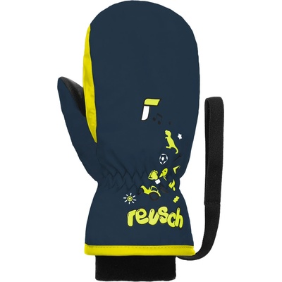 Reusch Детски ръкавици Reusch Kid's Kids Mitten Gloves - Dress Blue / Safety Yellow (202-5109-0211)