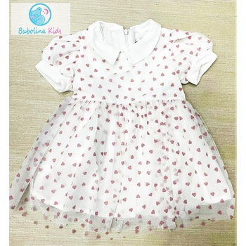 Myrat Baby Детска рокля с тюл на червени сърца