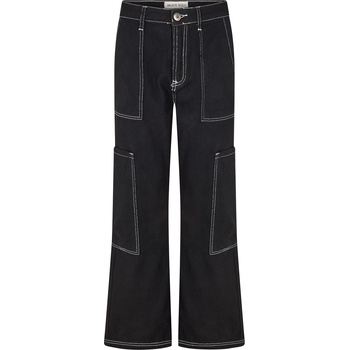 Brave Soul Дамски дънки Brave Soul Womens Cargo Jeans with Contrast Stitching - Black/White